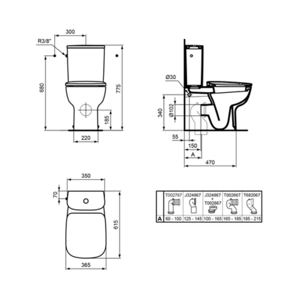 Ideal Standard New Esedra WC - Premium Toilets from Ideal Standard - Just GH₵3500! Shop now at Kimo Group