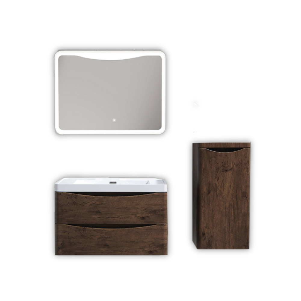 Ryan Vanity Cabinet with LED Mirror and Side Storage - Premium from Kimo Group - Just GH₵8500! Shop now at Kimo Group