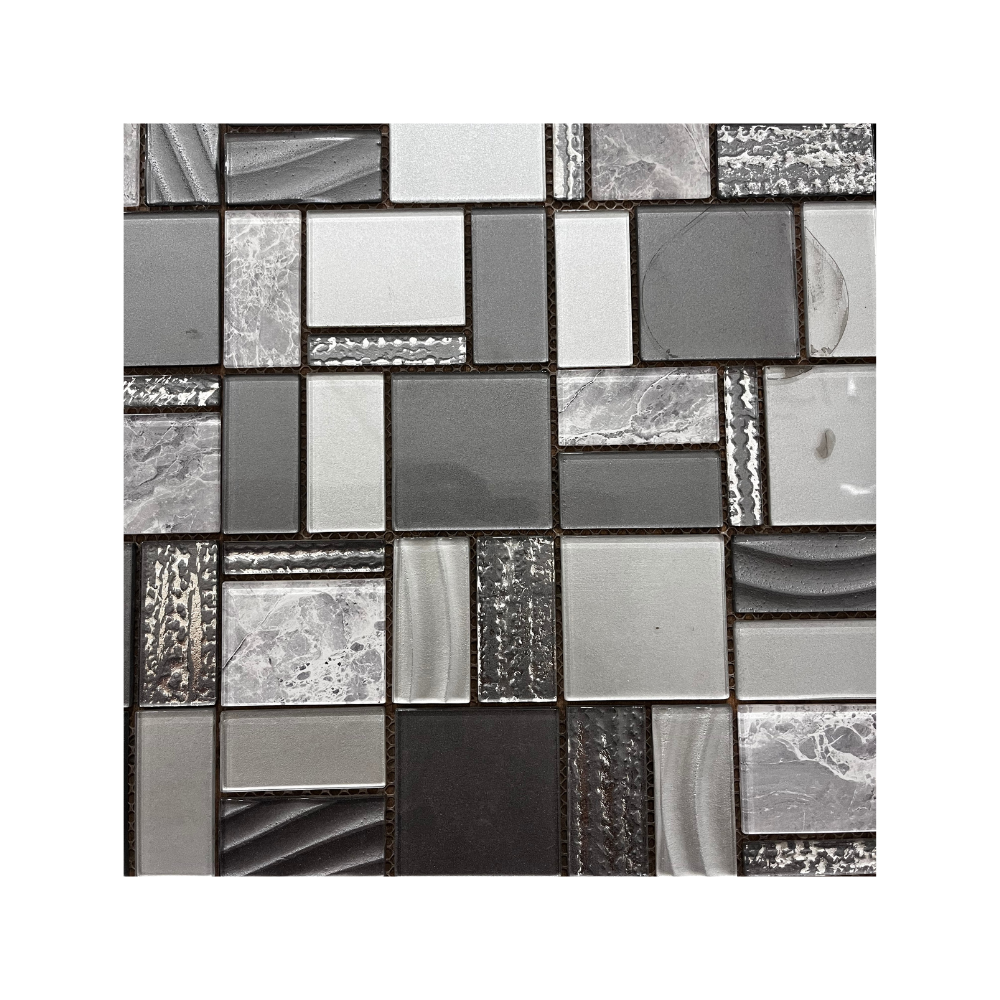 Grey and Marble Effect Mosaic Tile - Premium Tiles from Kimo Group - Just GH₵99! Shop now at Kimo Group