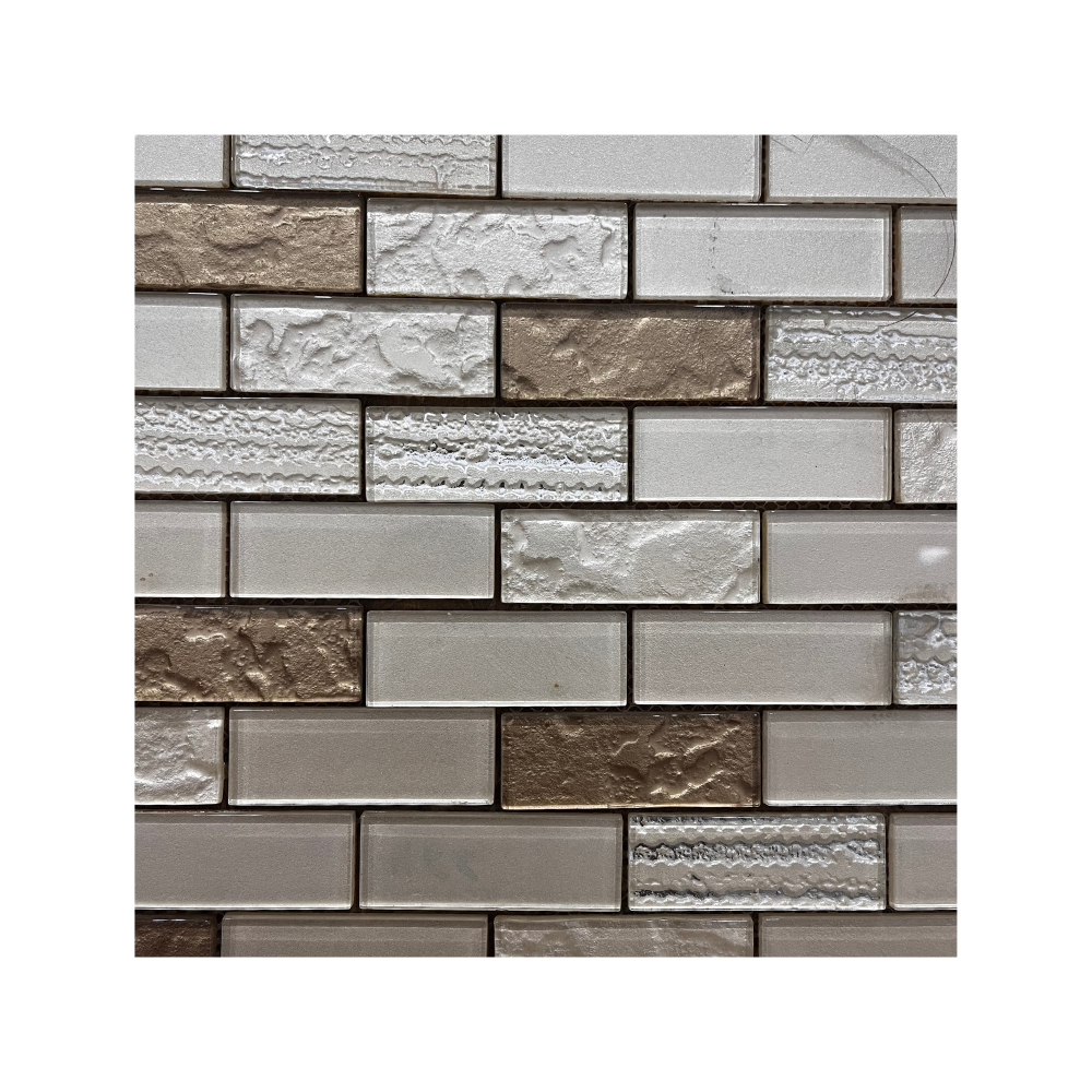 Brown and Grey stone effect Mosaic Tile - Premium Tiles from Kimo Group - Just GH₵99! Shop now at Kimo Group