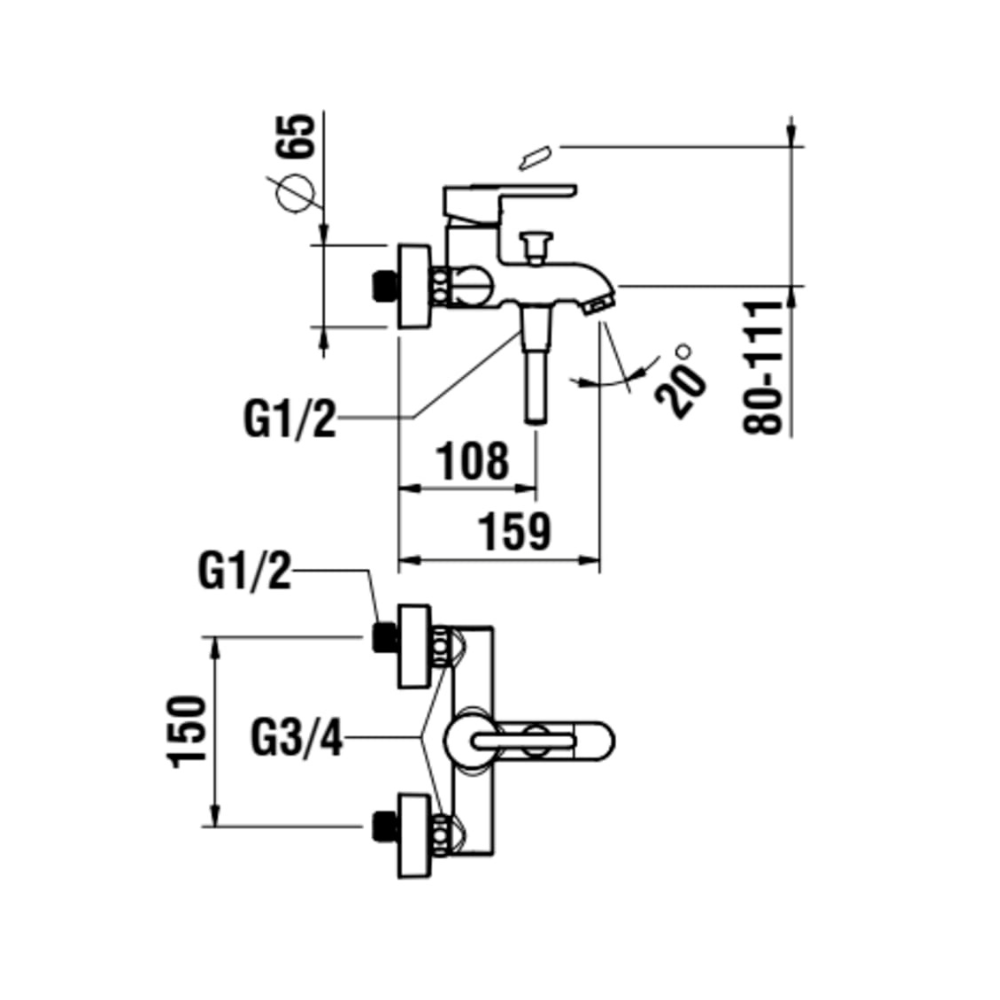 Lua Bath Mixer - Premium Taps from Jika - Just GH₵2195! Shop now at Kimo Group
