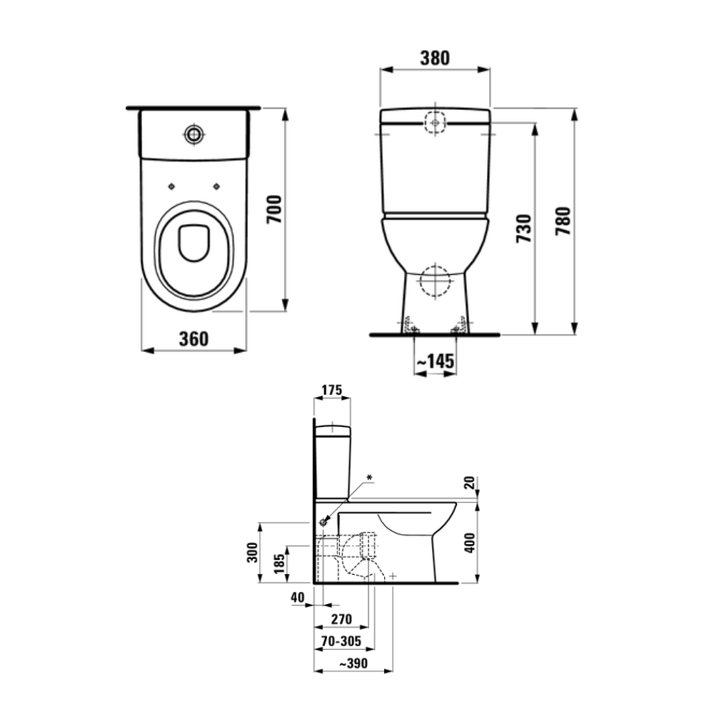 Laufen Pro B WC (DP) - Premium Toilets from Laufen - Just GH₵4995! Shop now at Kimo Group