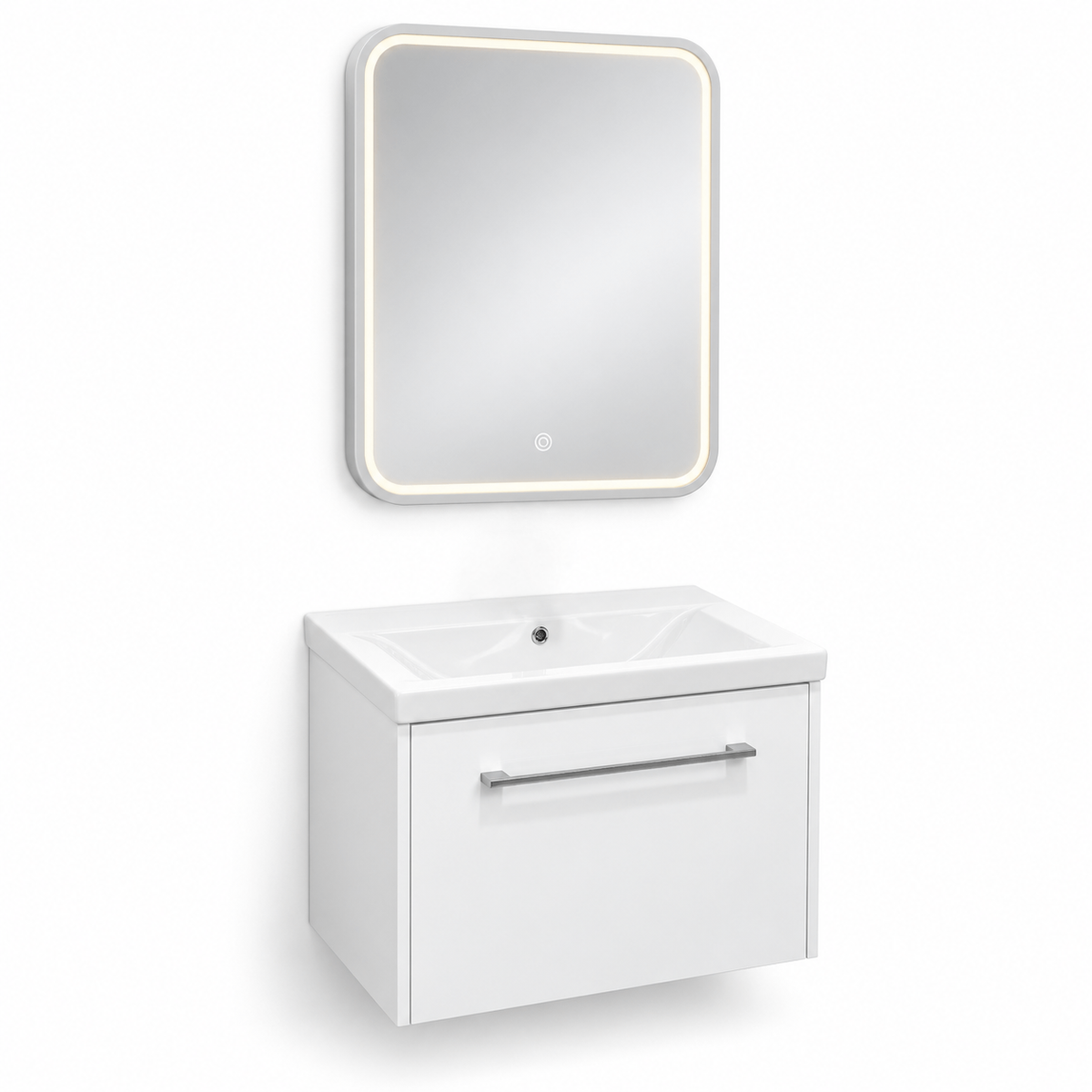 Elm Vanity Cabinet With LED Mirror - Premium vanity cabinet from Groove - Just GH₵4465! Shop now at Kimo Group