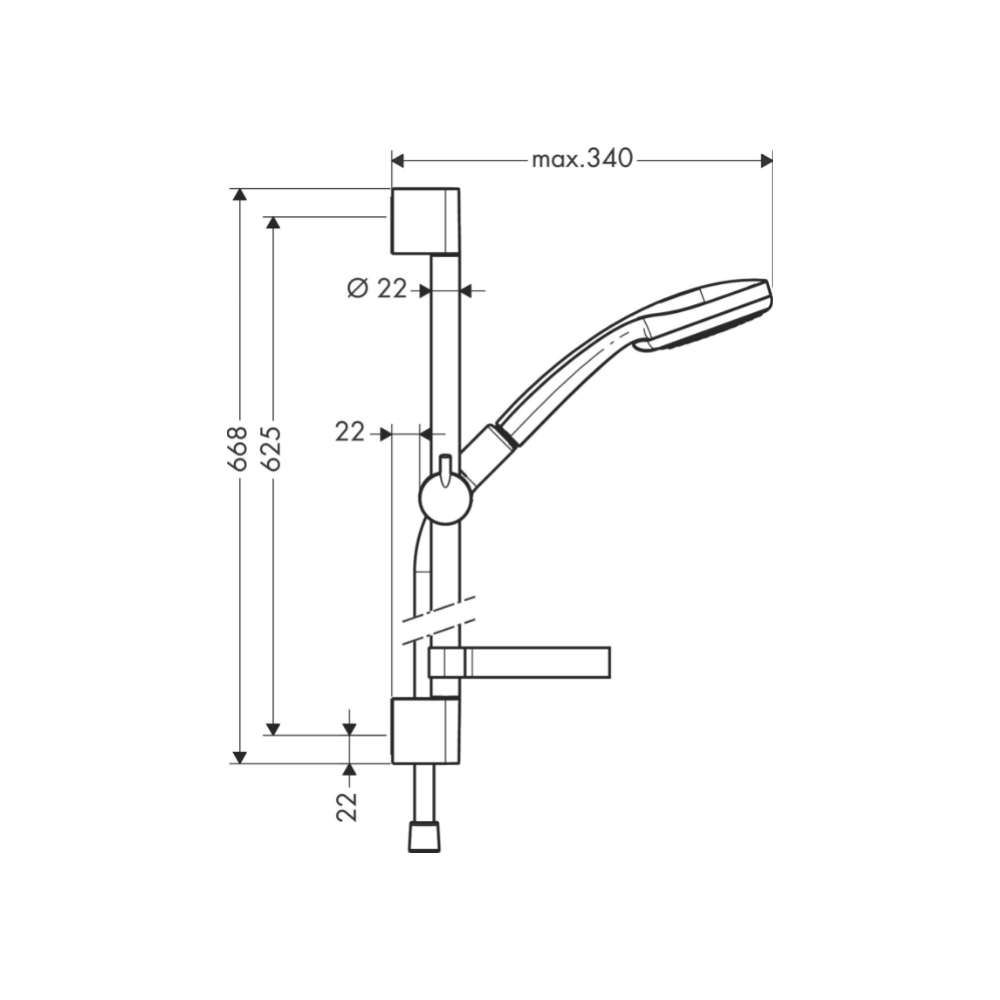 Croma 100 Vario Shower Set with Soap Dish - Premium Showers from Hansgrohe - Just GH₵1000! Shop now at Kimo Group