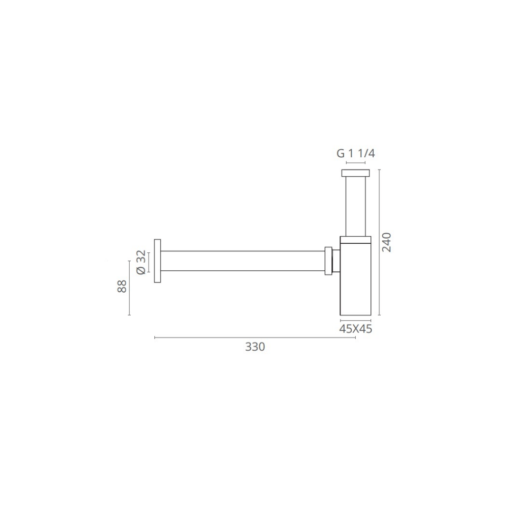 Linea Chrome Bottle Trap - Premium Accessories from Ctesi - Just GH₵530! Shop now at Kimo Group