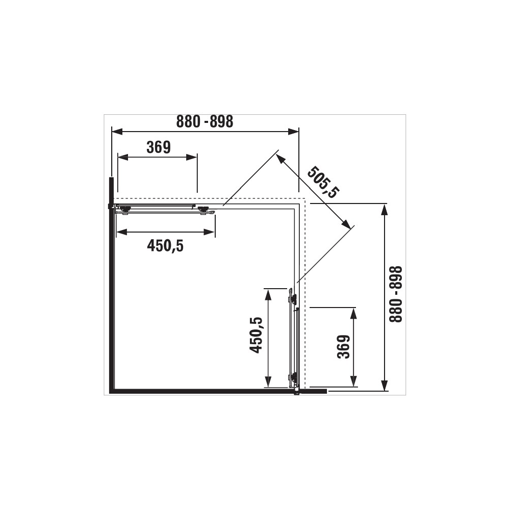 Everest 90x90cm Enclosure - Premium Showers from Everest - Just GH₵4500! Shop now at Kimo Group