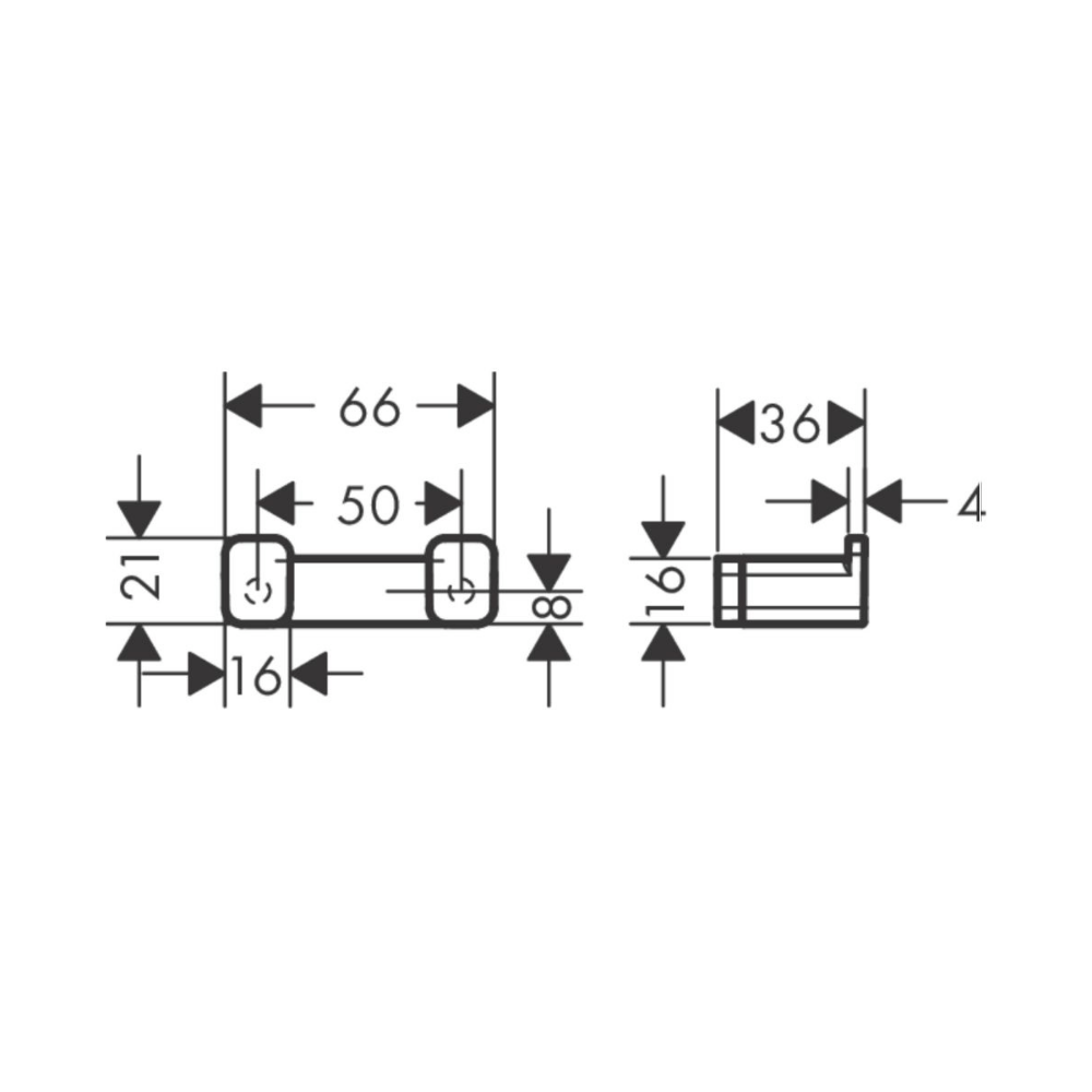 AddStoris Double Hook - Premium Accessories from Hansgrohe - Just GH₵545! Shop now at Kimo Group