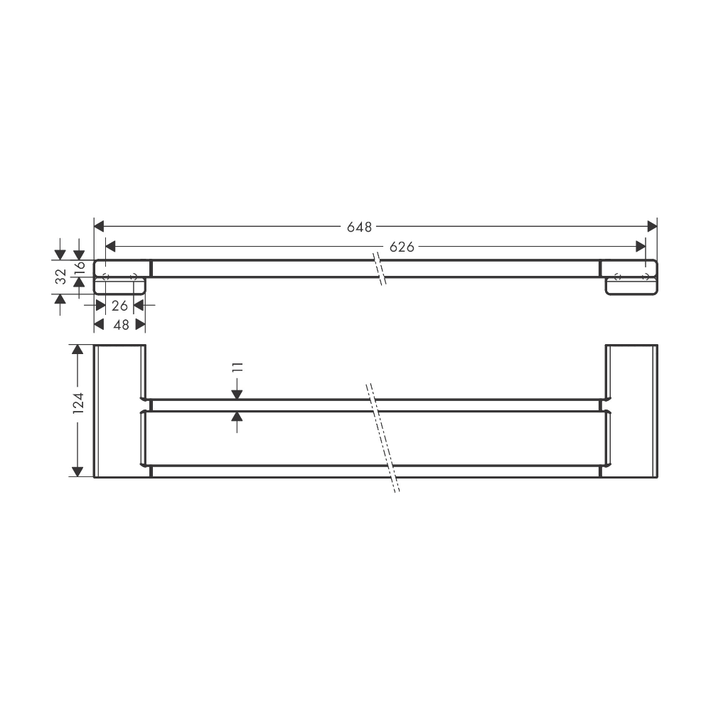 AddStoris Bath Towel Rail - Premium Accessories from Hansgrohe - Just GH₵2075! Shop now at Kimo Group