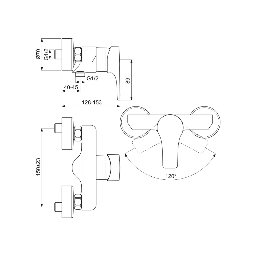 Concept 200 Shower Mixer - Premium Showers from Ideal Standard - Just GH₵635! Shop now at Kimo Group