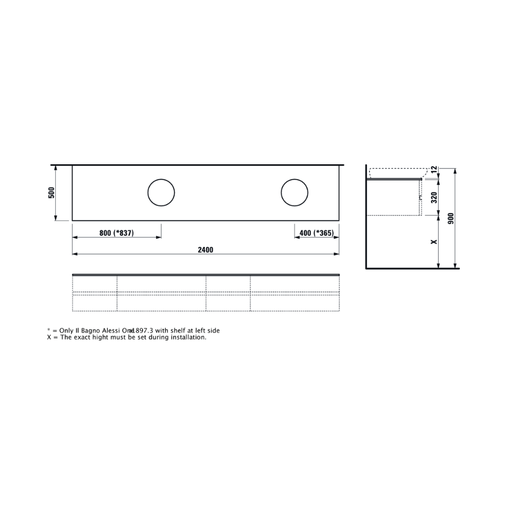 Alessi One Vanity Cabinet - Premium Furniture & Mirrors from Laufen - Just GH₵56500! Shop now at Kimo Group