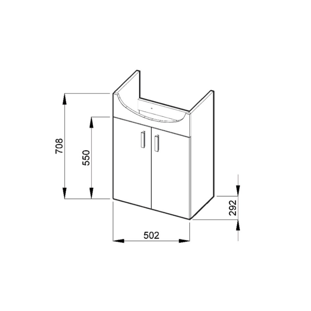 Lyra Vanity Cabinet 65cm - Premium Furniture & Mirrors from Jika - Just GH₵2150! Shop now at Kimo Group