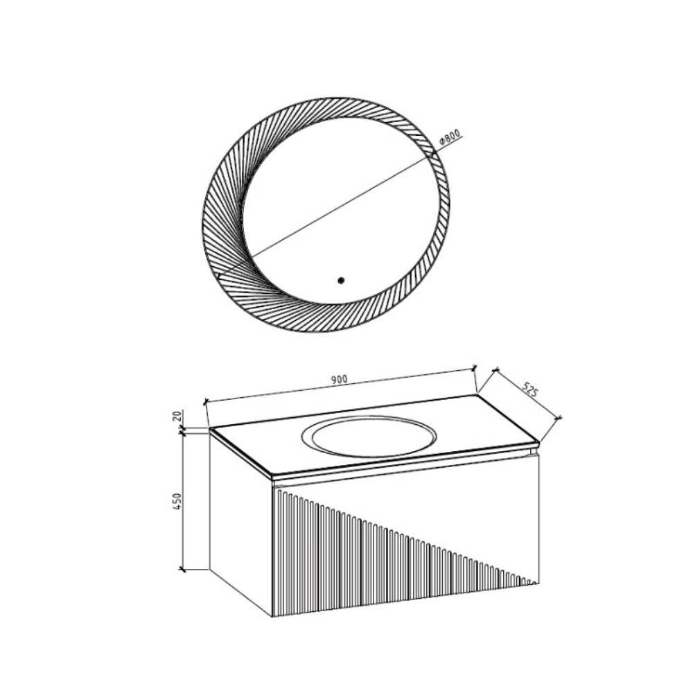 Simon Vanity Cabinet - Premium Furniture & Mirrors from Tona - Just GH₵10950! Shop now at Kimo Group