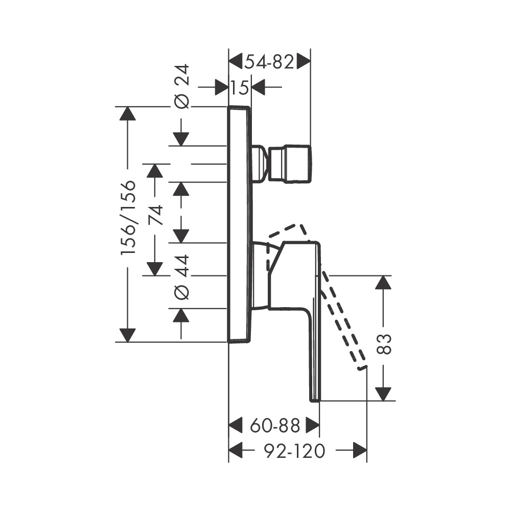 Vernis Blend Concealed Bath Mixer - Premium Showers from Hansgrohe - Just GH₵2145! Shop now at Kimo Group