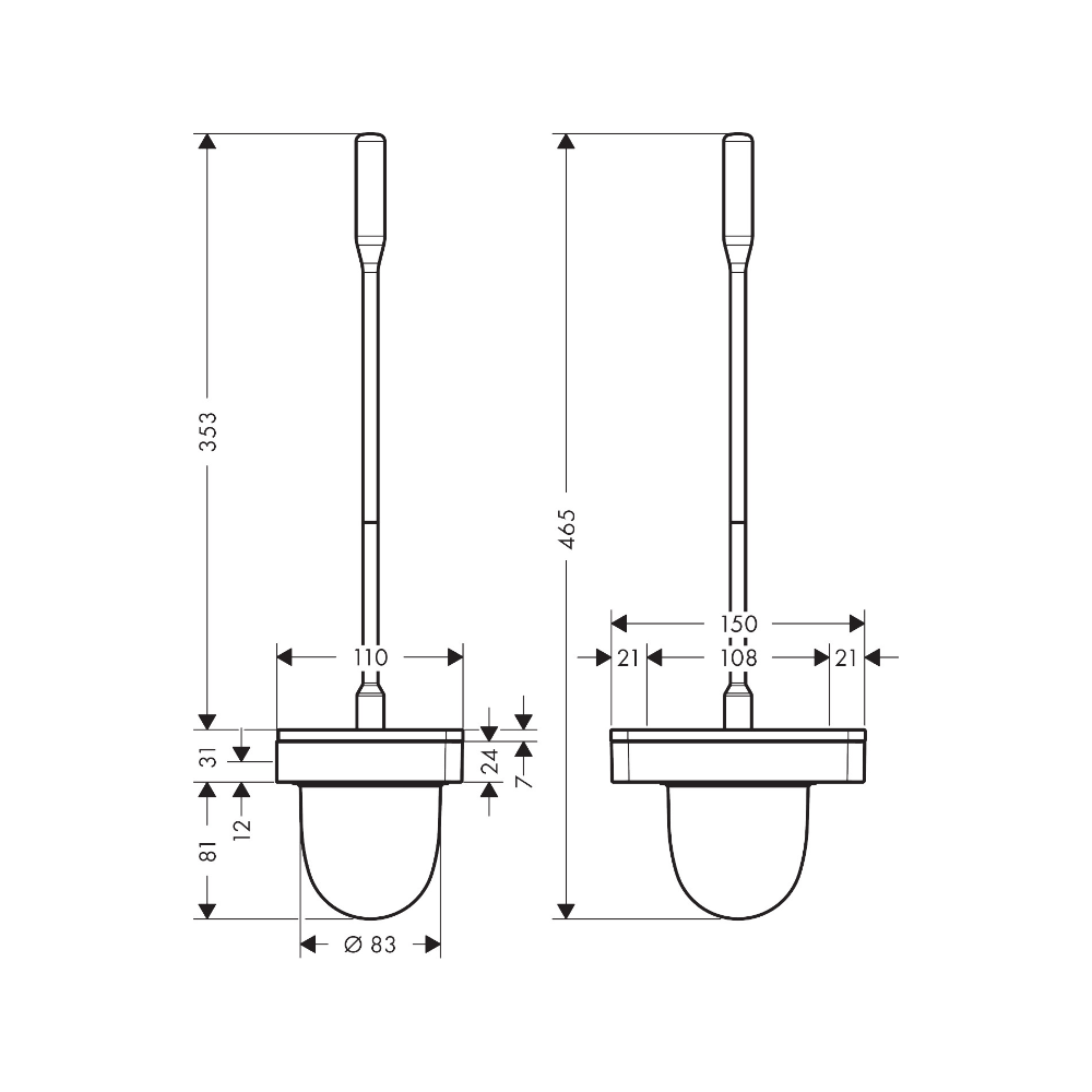 Axor Uni Toilet Brush Set - Premium Accessories from Axor - Just GH₵2401! Shop now at Kimo Group