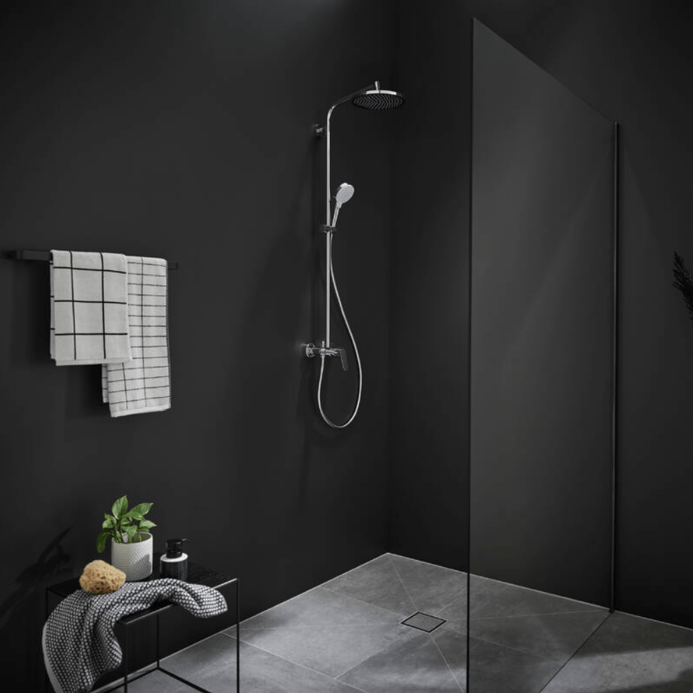 Crometta S 240 1jet Thermostat Showerpipe - Premium Showers from Hansgrohe - Just GH₵11285! Shop now at Kimo Group