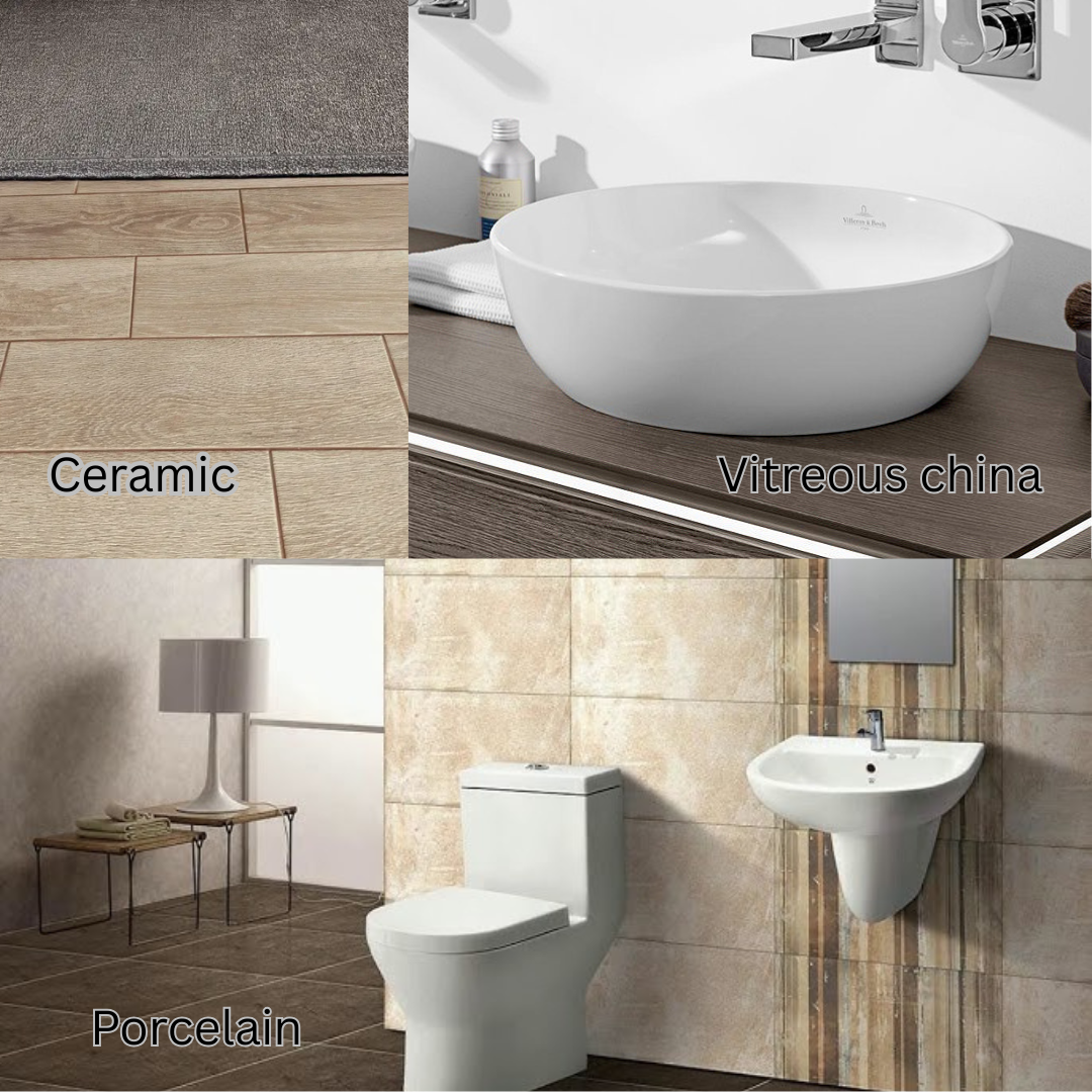 Ceramic, Porcelain, Vitreous China: Best Material for Your Bathroom