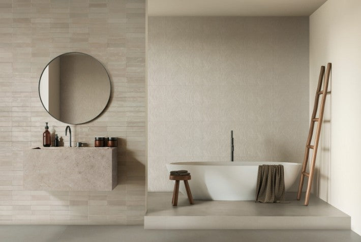 bathroom image with vanity cabinet and bathtub