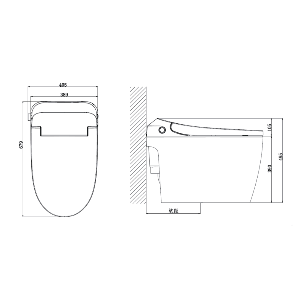 Smart WC - Floor Stand With Mechanical Flush System - Premium Toilets from Groove - Just GH₵4995! Shop now at Kimo Group