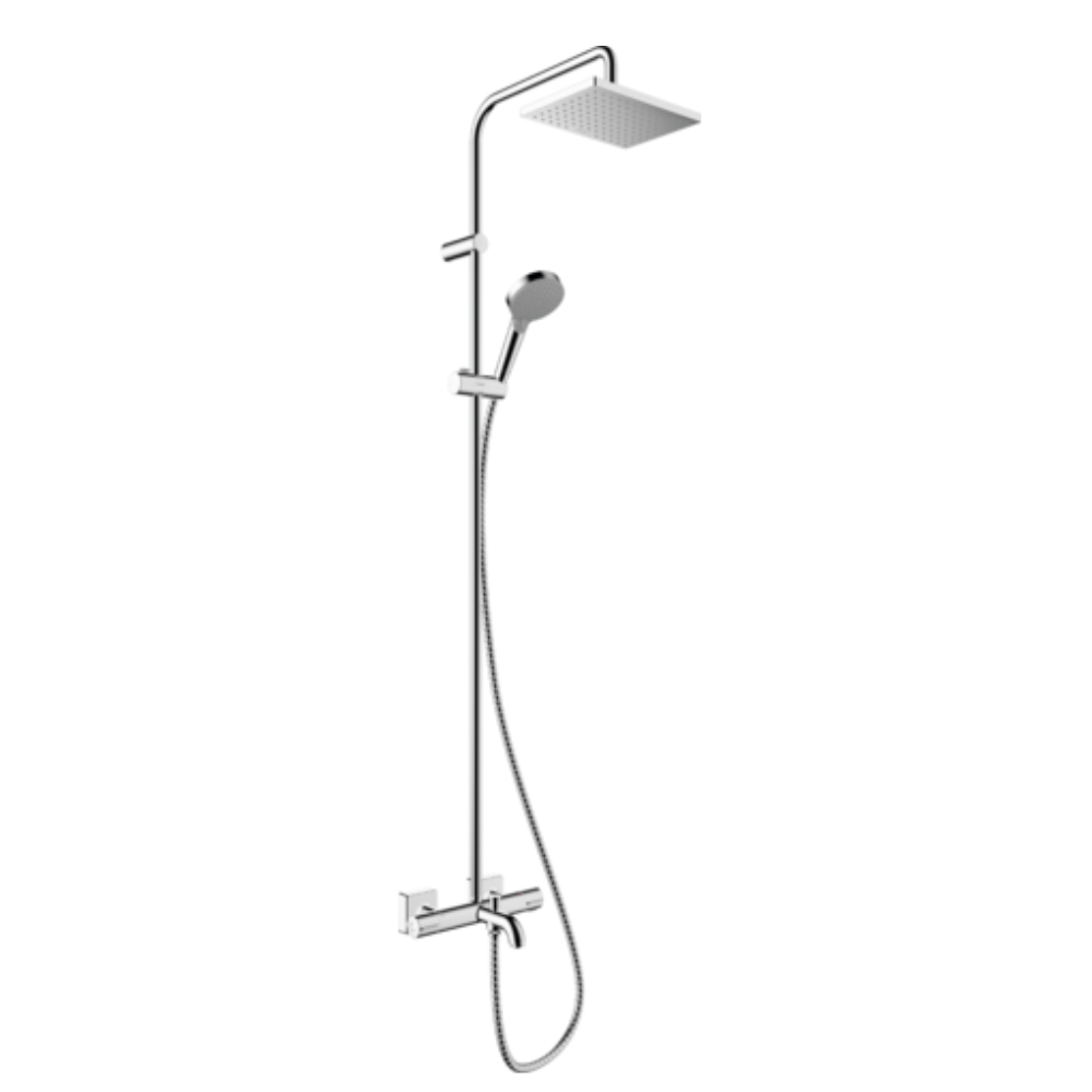 Vernis Shape Showerpipe +Bth Thermostart - Premium Showers from Hansgrohe - Just GHS9995! Shop now at Kimo in Ghana