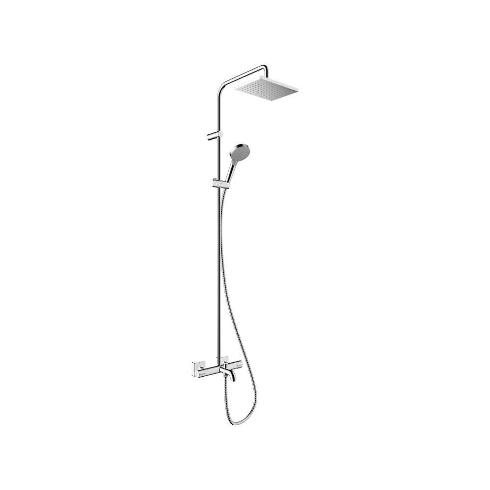 Vernis Shape Showerpipe with Spout - Premium Showers from Hansgrohe - Just GHS6250! Shop now at Kimo in Ghana