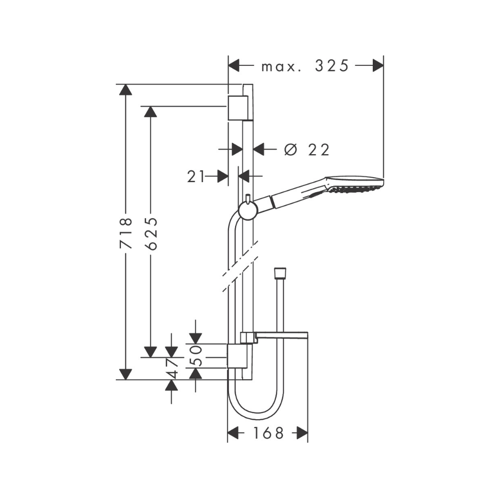 Raindance Select E 120 3jet Shower Set - Premium Showers from Hansgrohe - Just GHS2950! Shop now at Kimo in Ghana