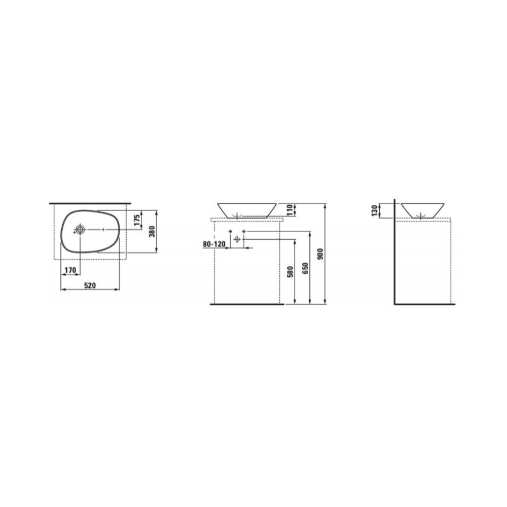 Palomba Countertop Basin - Premium Basins from Laufen - Just GHS4500! Shop now at Kimo in Ghana