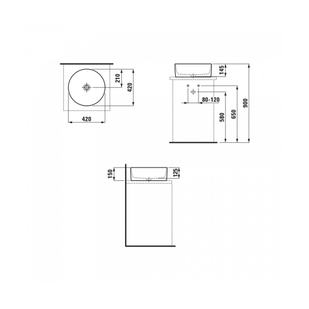 Savoy Countertop Basin - Premium Basins from Laufen - Just GHS1500! Shop now at Kimo in Ghana